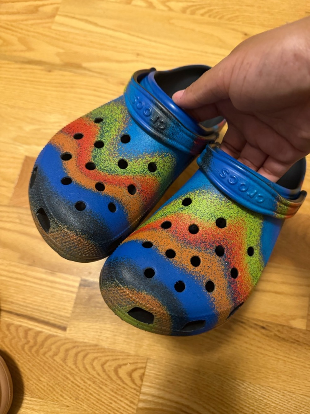 Blue Multi-Color Crocs - Picture 4 of 5